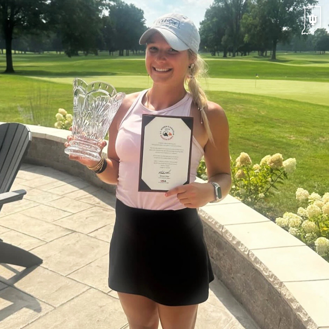 Rising Senior Madi Dabagia gets it done in the Indiana State Amateur. She finished at 9-under for the tournament, six shots clear of the field!

With this win, Madi will be teeing it up later this summer in the 125th U.S. Women’s Amateur at Brandon Dunes! Let’s Go Hoosiers!