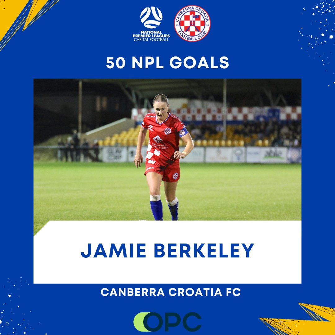 MILESTONE

Congratulations to Canberra Croatia's Jamie Berkeley on having scored 50 NPL goals!

#GameOn #NPL25