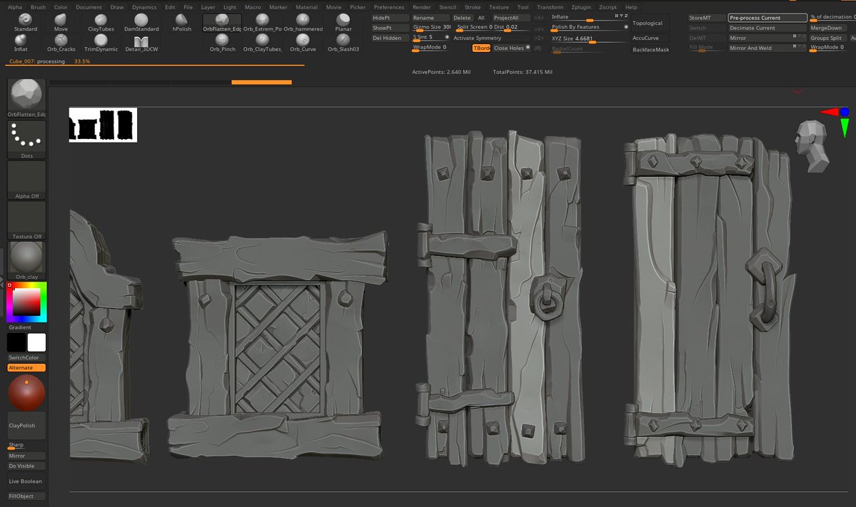elJosby's tweet image. oday has been a day of decimating piece by piece everything I've been working on, and I don't know why, but my PC is running very slowly and keeps crashing while I'm doing it. Tomorrow I'll continue with the retopos!