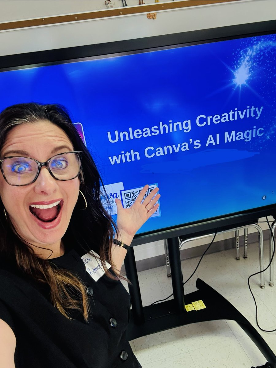 tishrich's tweet image. Had an incredible 1st trip as an @i2eEDU @Canva Specialist! Spent 2 full days presenting all things @canvaEDU at the AI Educator Summit hosted by Hancock Place Schools in St. Louis, MO! Had a great time co-presenting a few Ask the Expert sessions and spending time with…