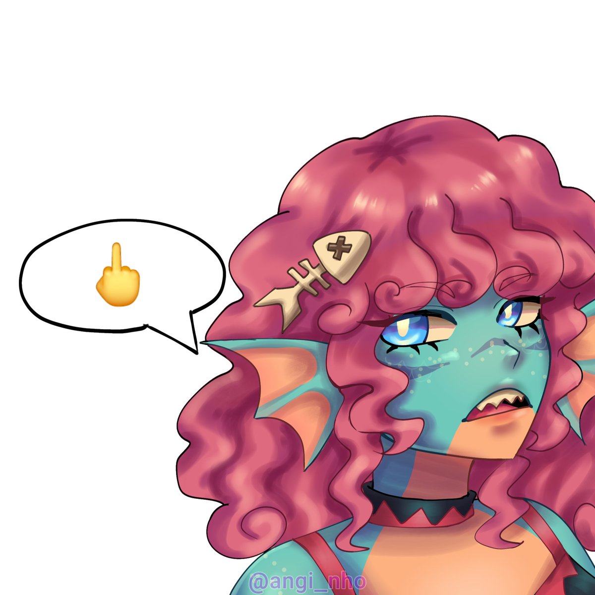 Angi_nho's tweet image. ♥️❓️🖕

#oc #ocart