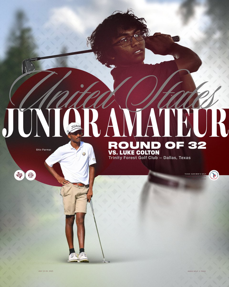 💪Down to 3⃣2⃣

Shiv Parmar opened match play portion of the U.S. Junior Am with a 6&amp;4 win over Samuel Harris.

📊 - aggi.es/458BZgT

#GigEm | 👍 | #BTHOthefield