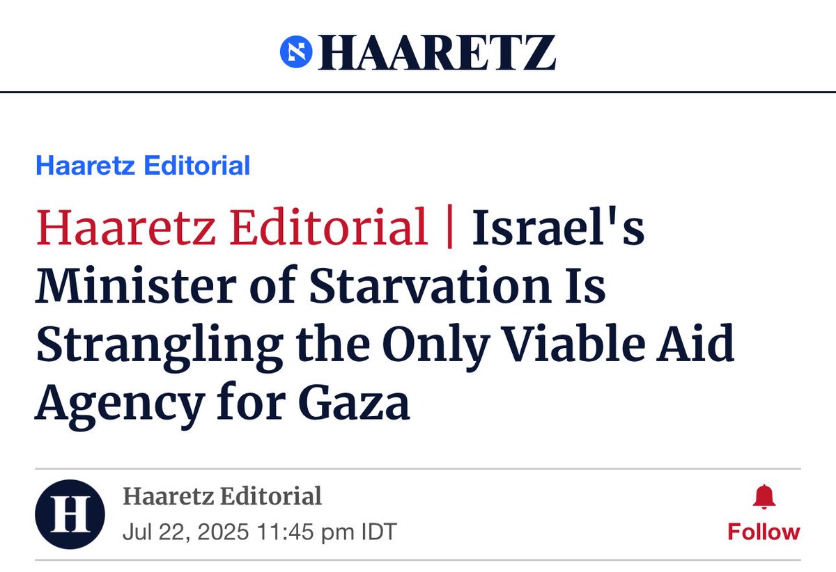 “Israel’s Minister of Starvation”

Would you ever see this from NYT?