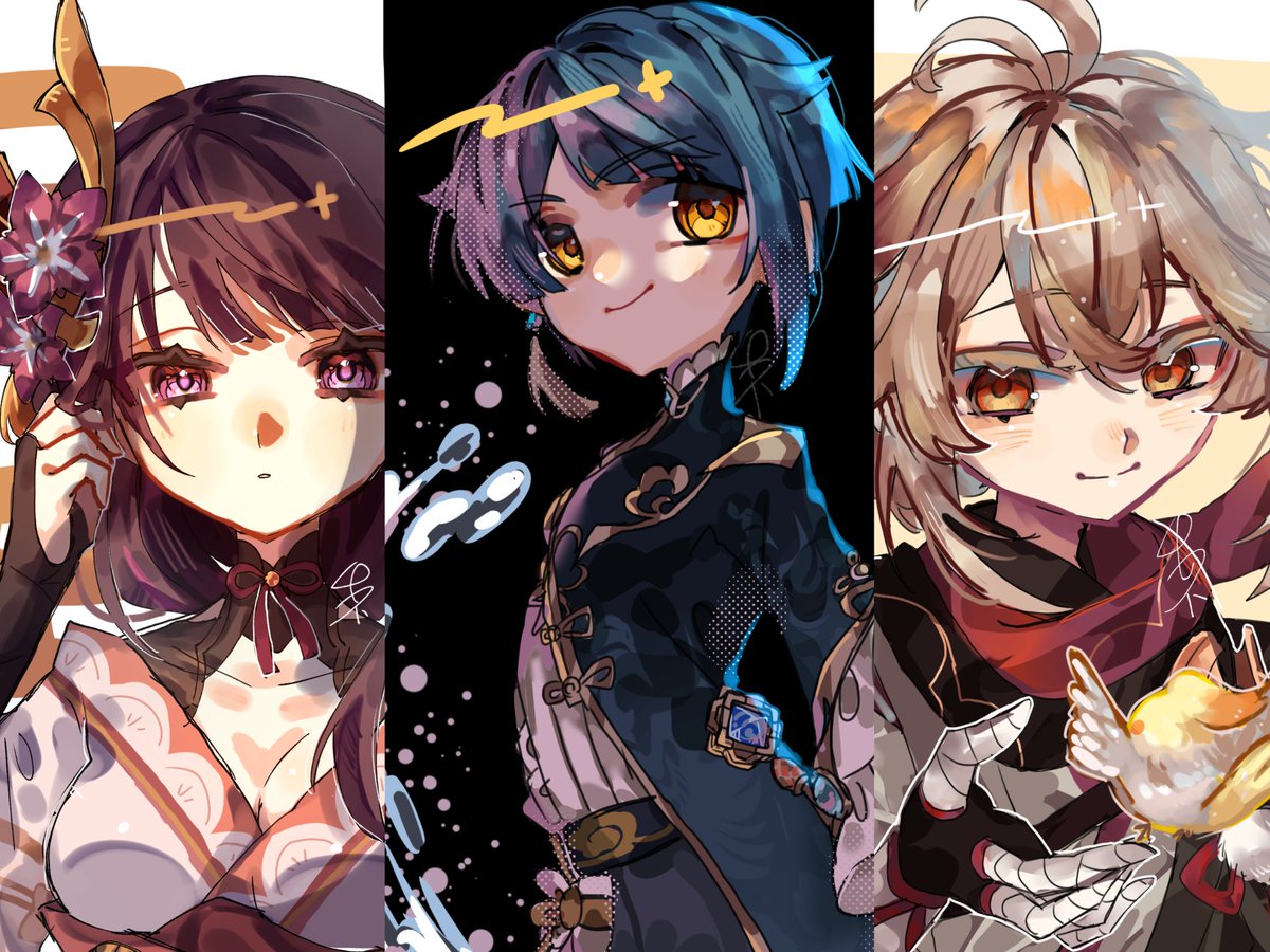 oBeb_e's tweet image. 原神インパクト100カラーDAYsお疲れ様でした！自分もこの3つで参加させていただきました！色んなことが出来て楽しかったです！