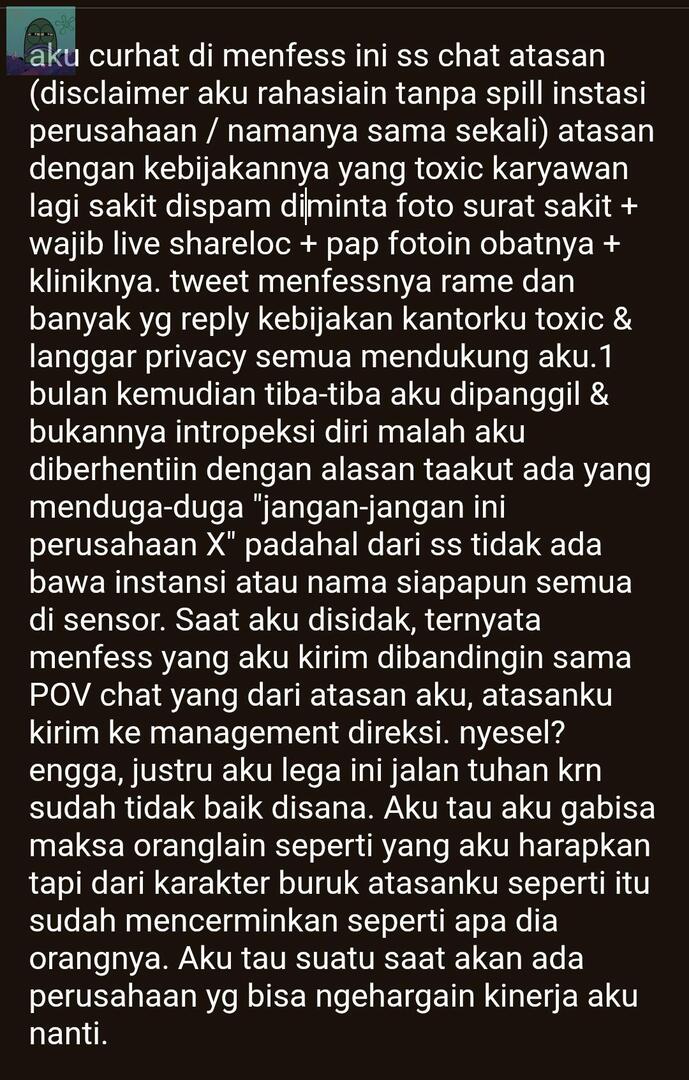 tanyakanrl's tweet image. π sebenarnya masih banyak kebijakan toxixnya yang bikin banyak karyawan di divisi itu pada resign. cuma setiap dikritik di survey tetap saja anti kritik ujung2nya bawahan yg akan disalah2in