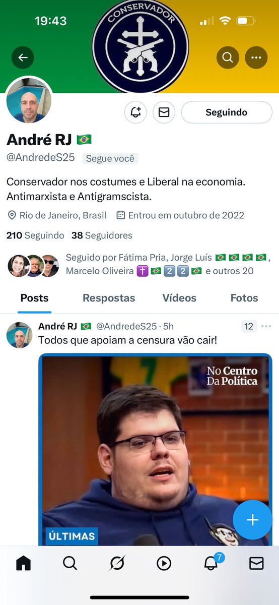 SERGIO RICARDO (@sergiorickbsb) on Twitter photo Te seguindo de volta,<a href="/AndredeS25/">Andrรฉ RJ ๐ง๐ท</a> !Vou te seguir com a conta reserva <a href="/RICKSERGIOBSB/">SERGIO RICARDO- RESERVA @SERGIOR49076581</a> tambรฉm !๐ช๐ชPatriotas, vamos tentar fazer Andrรฉ passar de 100 seguidores ainda hoje?๐ค๐ค๐ง๐ท๐ง๐ทPEรO A ANDRร QUE SIGA DE VOLTA TODOS OS PATRIOTAS QUE IRรO TE SEGUIR, COMBINADO ANDRร? Te seguindo de volta,<a href="/AndredeS25/">Andrรฉ RJ ๐ง๐ท</a> !Vou te seguir com a conta reserva <a href="/RICKSERGIOBSB/">SERGIO RICARDO- RESERVA @SERGIOR49076581</a> tambรฉm !๐ช๐ชPatriotas, vamos tentar fazer Andrรฉ passar de 100 seguidores ainda hoje?๐ค๐ค๐ง๐ท๐ง๐ทPEรO A ANDRร QUE SIGA DE VOLTA TODOS OS PATRIOTAS QUE IRรO TE SEGUIR, COMBINADO ANDRร?