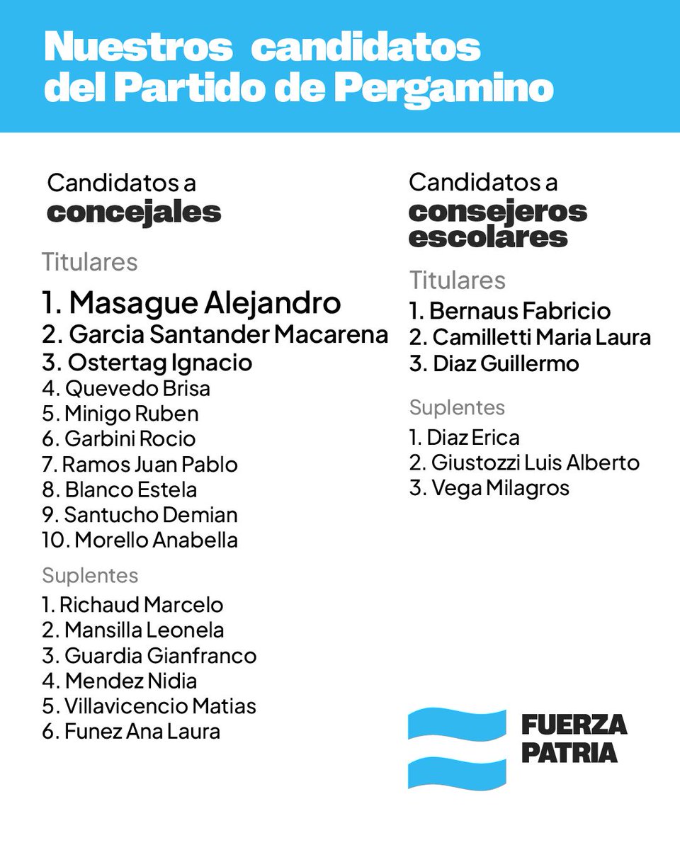 Para ganarle a Milei y Martinez en nuestra ciudad Pergamino👇✌️