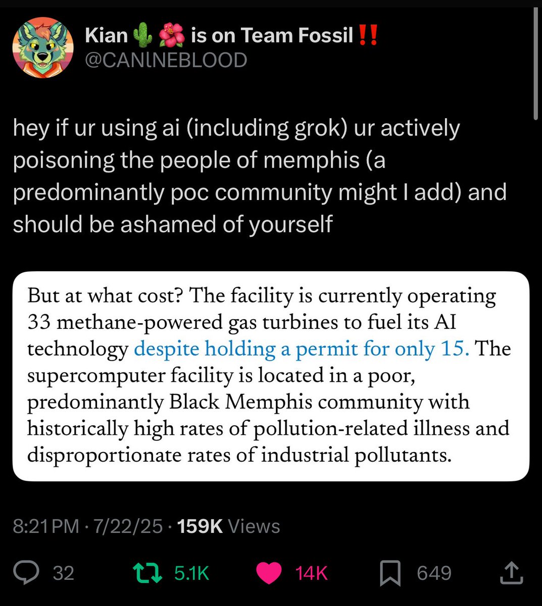 fuck it. if i even see you using grok/ai its an instant block. be ashamed, get educated, and quit.