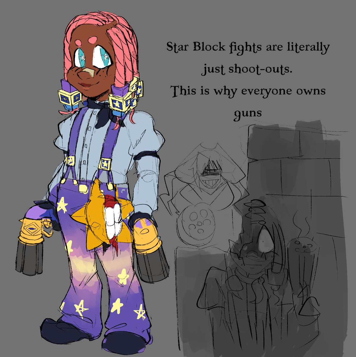 SomethingInWorl's tweet image. Kirby's Star Stacker outfit ft. Mr. Star's severed head (He's fine)