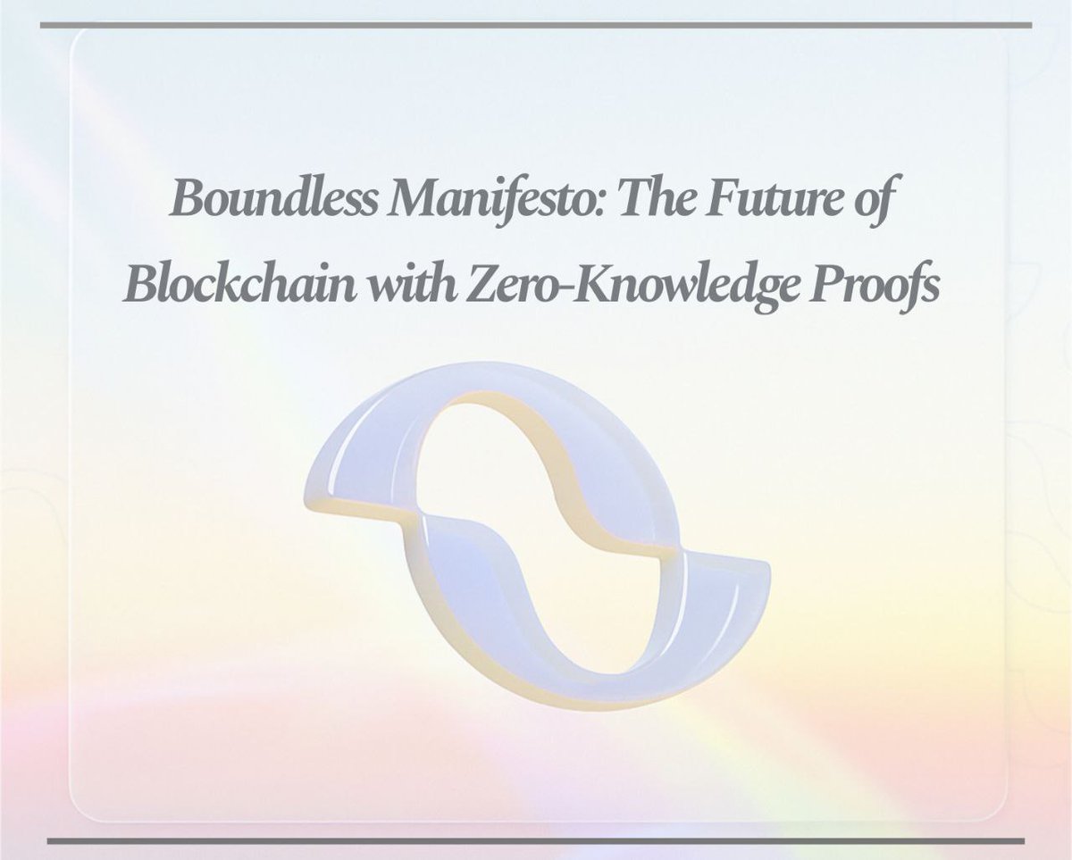 mvanthof28's tweet image. Boundless Manifesto: The Future of Blockchain with Zero-Knowledge Proofs
@boundless_xyz has released the Boundless Manifesto โ a document outlining how Zero-Knowledge Proofs (ZKP) can redefine the future of blockchain. Itโs not just a concept, but a clear plan: heavyโฆ