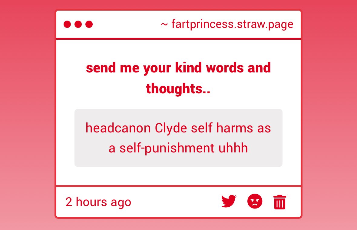 fartprincess_'s tweet image. do not make me cry anon…,;,,,….. clyde my son…..,,… oh no………