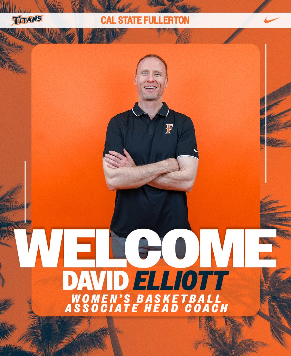 FullertonWBB's tweet image. The Titans are excited to announce that David Elliott has been named the new Associate Head Coach.    Please welcome David to the Titan&apos;s family  

 fullertontitans.com/news/2025/7/23…

#TusksUp