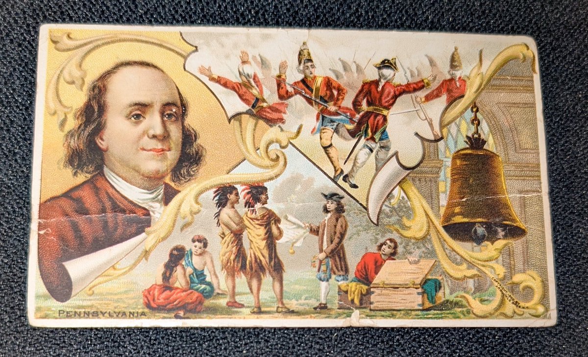 CardsThings's tweet image. 1890s Benjamin Franklin trade card
$20
See pinned for rules/ shipping
#CardsThingsStax