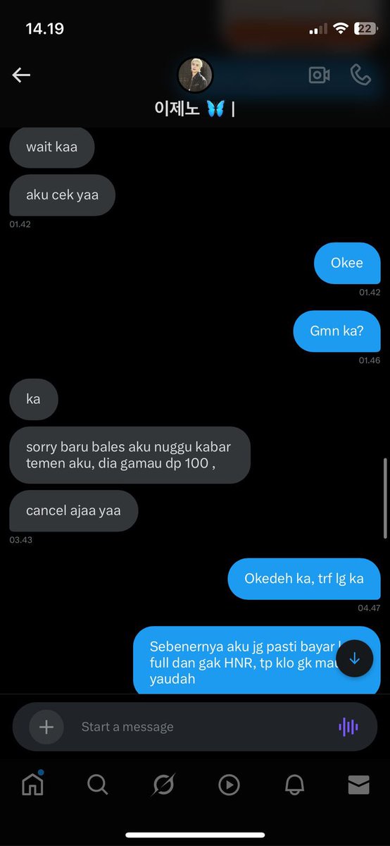 fegauliananda's tweet photo. Liat aja chat nya! #scam #scammer #zonauang https://t.co/HofDk2oYFC
