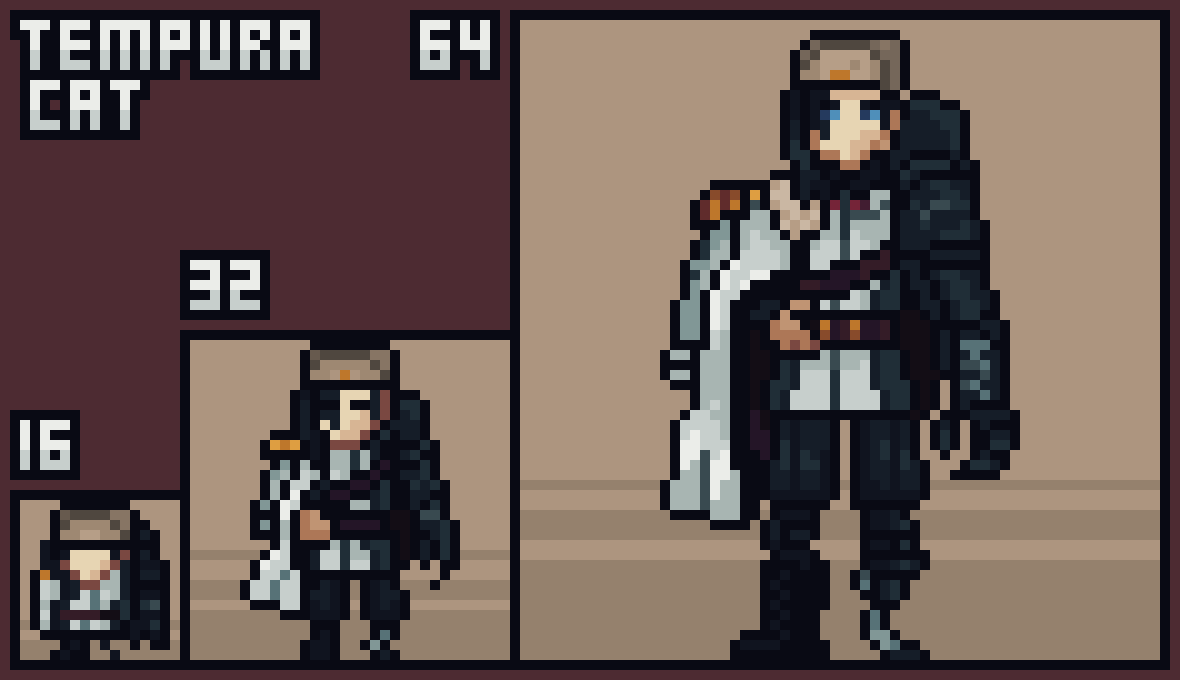 TempuraCatGames's tweet photo. Another commission sample done! Character design by @CulkovTimofej :3

Commissions open on my website and soon on Vgen!
https://t.co/aOSkh42BKx

#art #artist #pixel #pixelart #pixelartist #commissionsopen #commission #Vgen https://t.co/lFQA915JBj