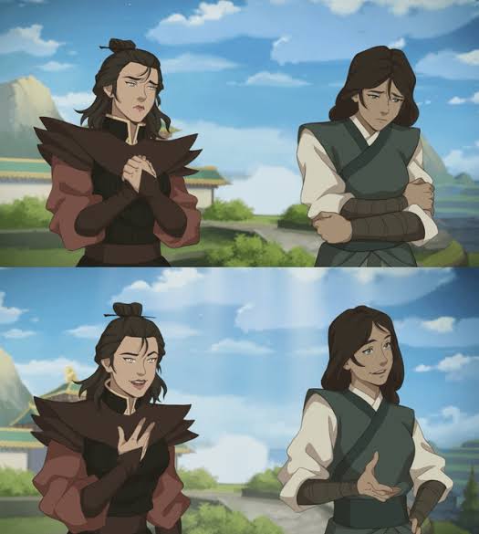 Marceline2174's tweet image. Rangi's hair perfectly captured her fiery temper lol While I'm playfully drawing her, Rangi was Kyoshi's constant anchor, never wavering even amidst the despair of war and its many horrors. She never left her beloved despite the myriad dangers. Kyoshi's forever flame.