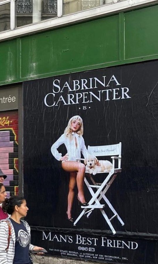 sabrinaupdatehq's tweet image. Man’s Best Friend promo posters have been spotted in Paris!