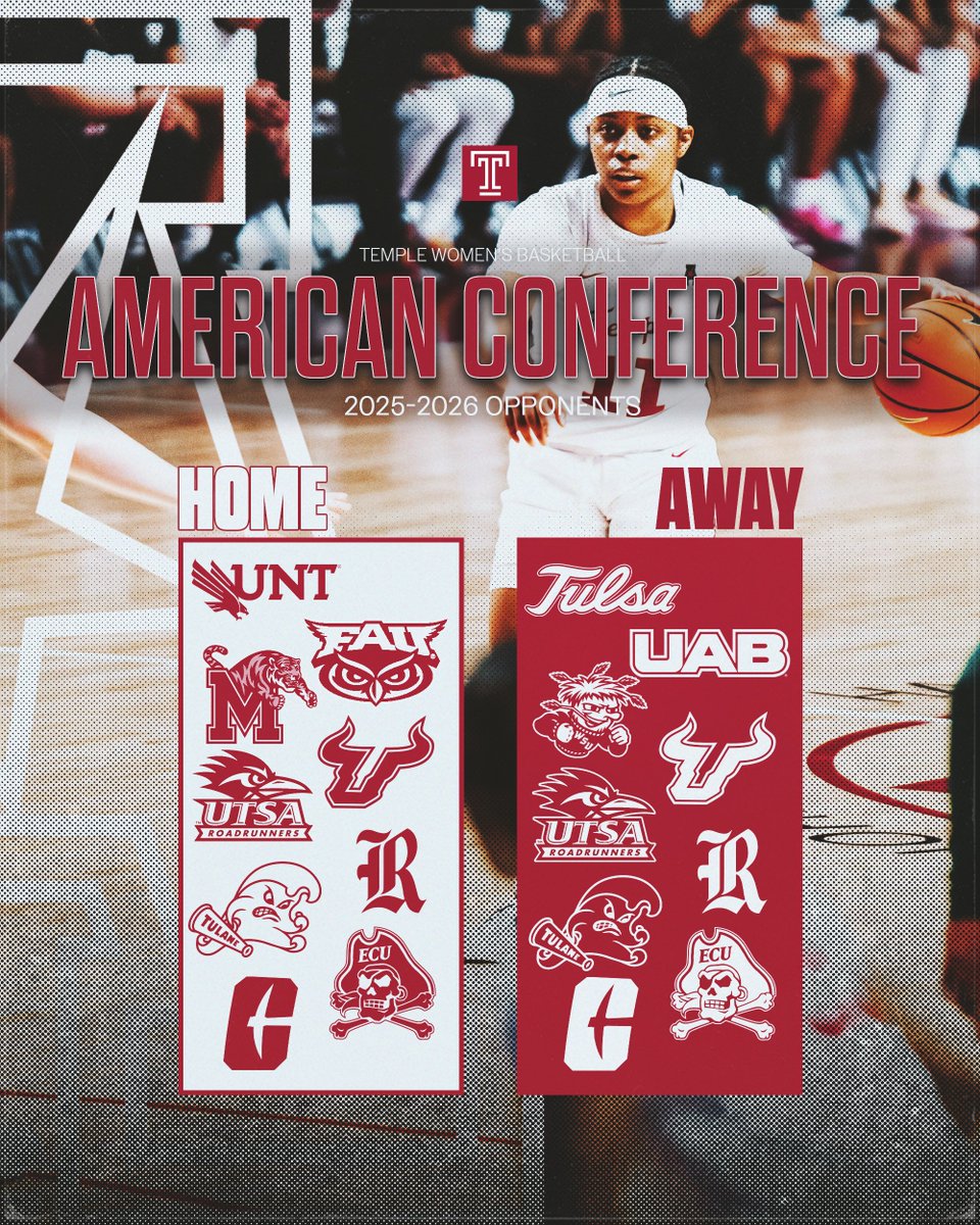 templewbb's tweet image. It’s almost here 👀
Your 2025-2026 conference opponents!
#GoOwls