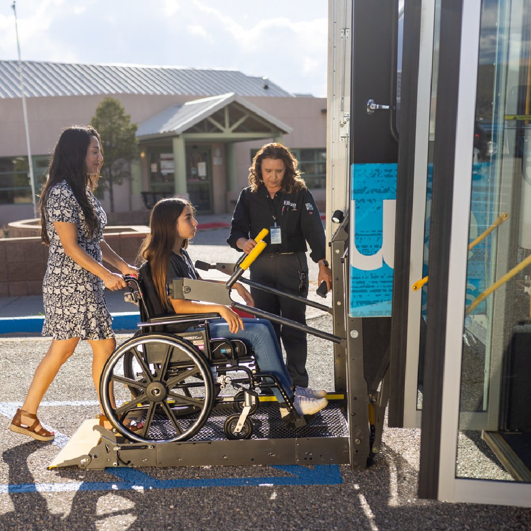 Ride_TheBlueBus's tweet image. Getting there should be easy for everyone. 
Every Blue Bus is equipped with: 

🦽Wheelchair lifts 
💺Priority seating 
🙋‍♂️Trained operators ready to assist 
🚌Paratransit services 

Transportation should work for all of us, and we’re proud to make it happen. 

#ridethebluebus