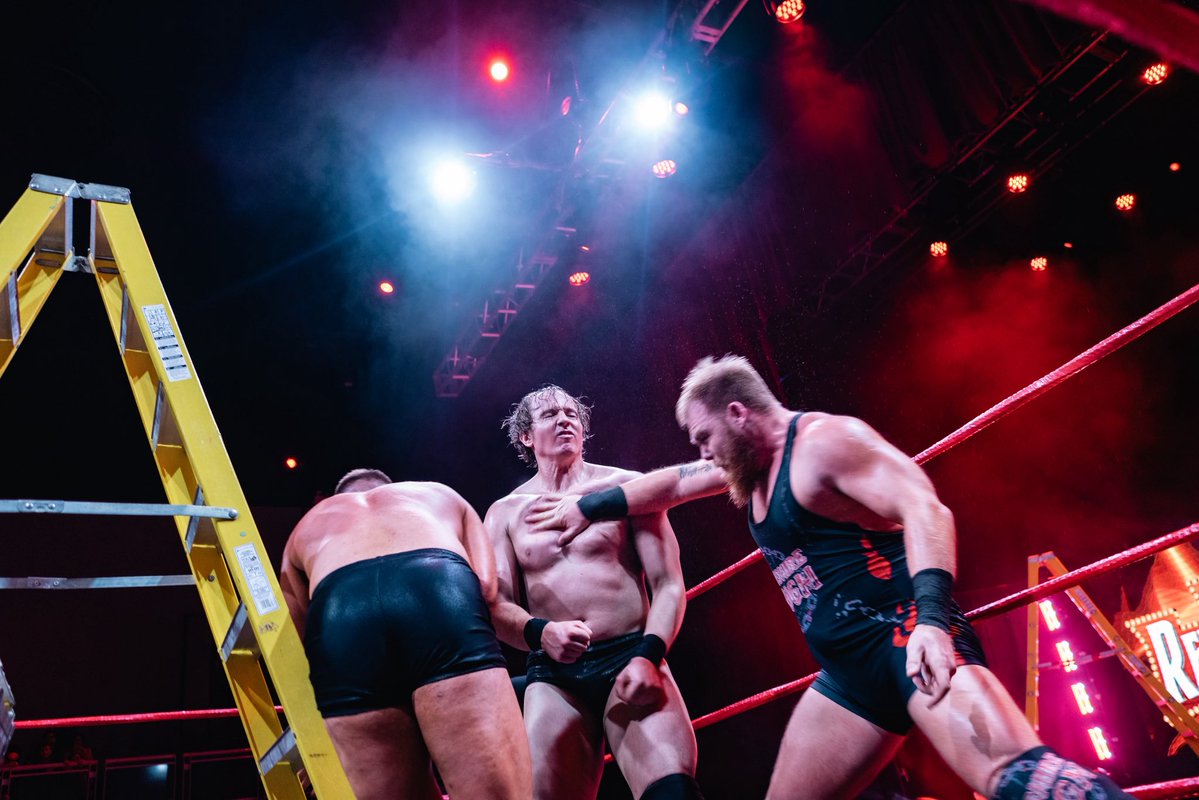 BritWresRev's tweet image. Grimsby’s own THE ROWE BROS won the Tables, Ladders, & Chairs Match at VIVA LA REVOLUTION becoming the new BWR Tag Team Champions to the delight of their hometown crowd.
RILEY NOVA & BRADY PHILLIPS were added at short notice, and they used that element of surprise to do a lot of…