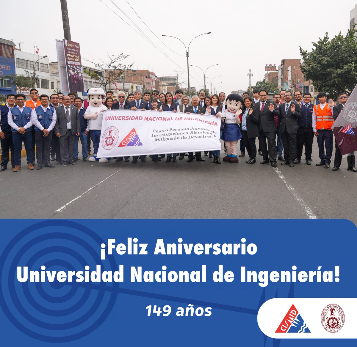 CISMID_UNI's tweet image. 🎉 ¡149 años de historia, ciencia e ingeniería!
Desde nuestro centro de investigación de la FIC, saludamos a la @UNIoficial por un nuevo aniversario.
Orgullosos de aportar con innovación y conocimiento al desarrollo del país.
#UNI149Años #OrgulloUNI