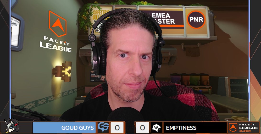 Jeff 🐂🦨 (@bullskunk) on Twitter photo My ugly mug set on a greenscreen means only one thing, we've got some <a href="/FACEIT_OW/">FACEIT Overwatch</a> League action coming up soon™️
➗ EMEA Master Promotion/Relegation
⚔️ GoudGuys vs Emptiness
⏲️ 3et / 21cest
🔴 twitch. tv/bullskunk My ugly mug set on a greenscreen means only one thing, we've got some <a href="/FACEIT_OW/">FACEIT Overwatch</a> League action coming up soon™️
➗ EMEA Master Promotion/Relegation
⚔️ GoudGuys vs Emptiness
⏲️ 3et / 21cest
🔴 twitch. tv/bullskunk