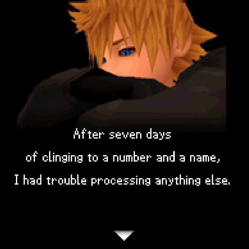 roxas_everyday's tweet image. — Kingdom Hearts 358/2 Days
Roxas’s first days at the organization
#ROXAS #KINGDOMHEARTS
