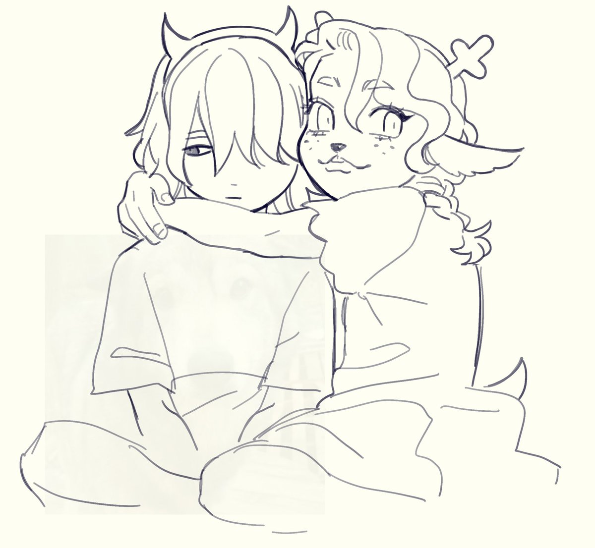 jaggedspine_'s tweet image. my doobles today 😔