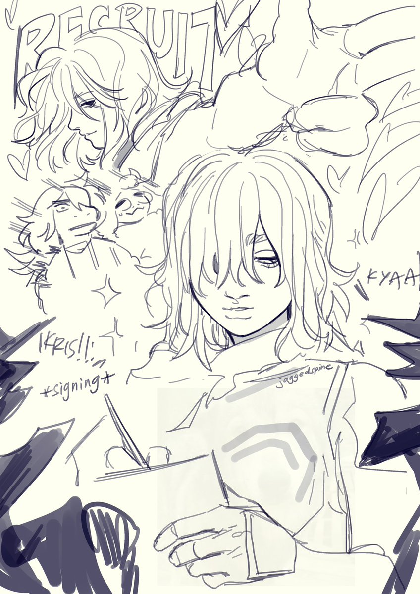 jaggedspine_'s tweet image. my doobles today 😔