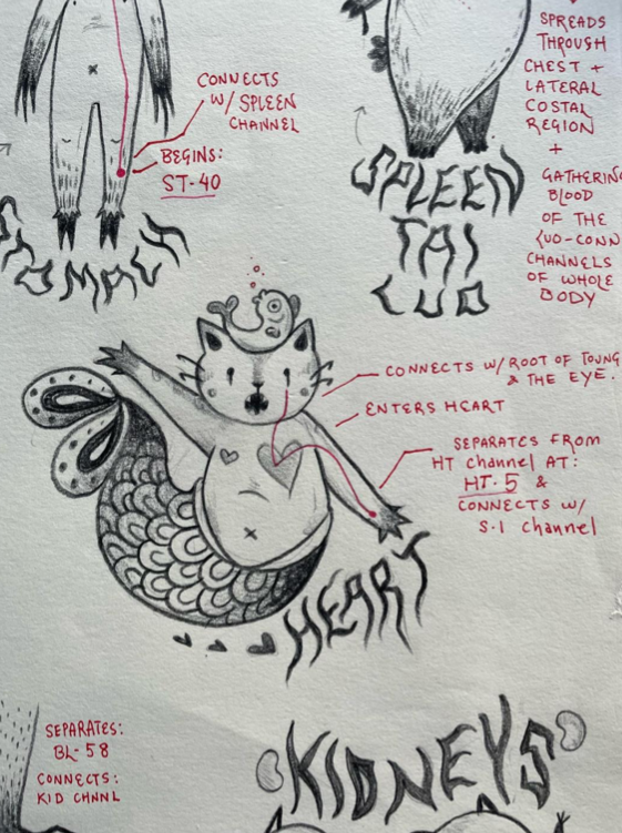ccacupuncture's tweet photo. Returning to study as an adult can feel daunting. As someone with Dyslexia I was given extra support by CCA. During my time at CCA I discovered the best way for me to learn, and to feel excited about learning visually - the images are memory aids I made. https://t.co/VRyDR0gTFU