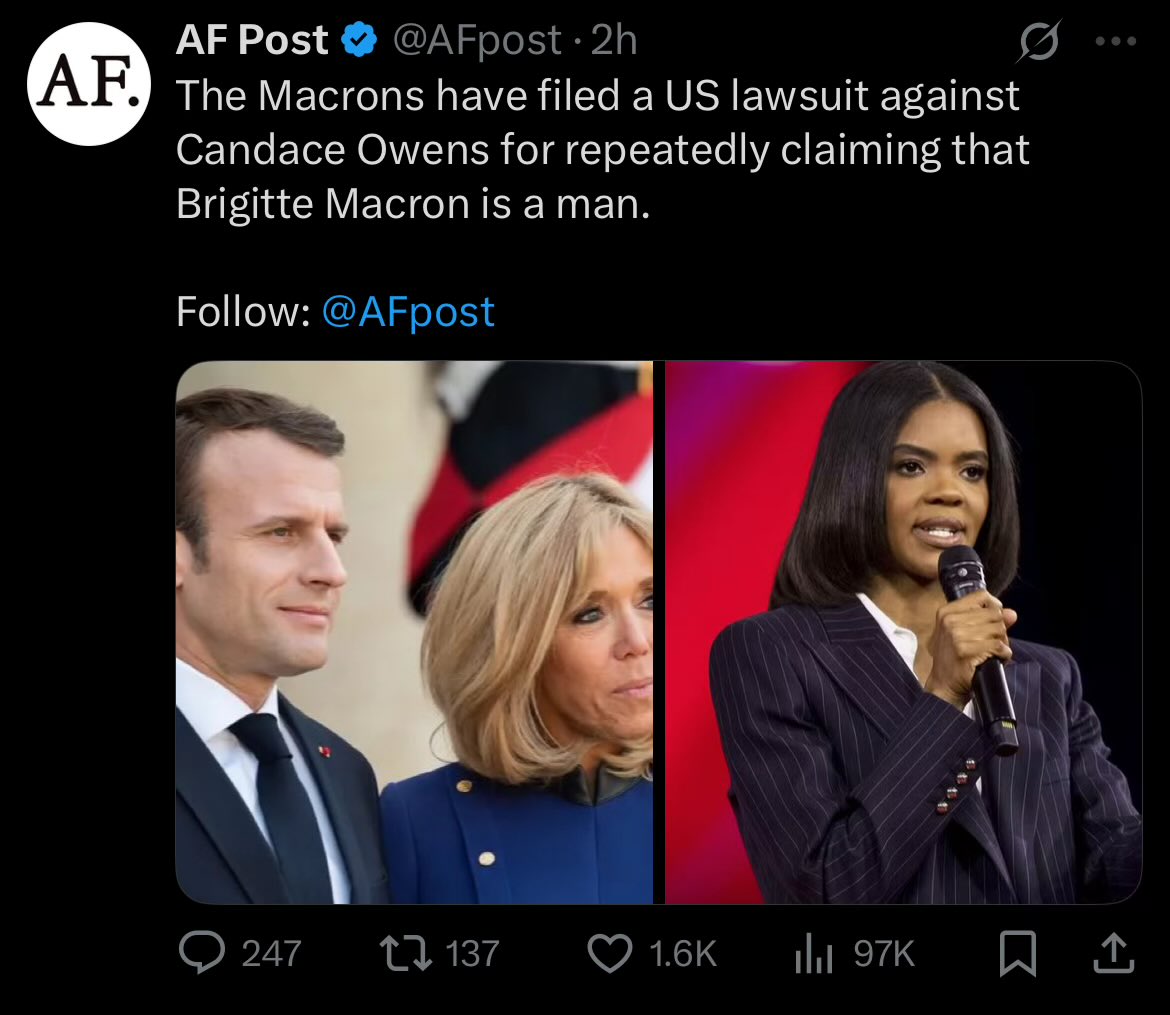 asukagrypr's tweet image. Candace Owens thought the Groyper Curse was bad, wait till she finds out about La mal茅diction du p茅nis de Brigitte Macron
