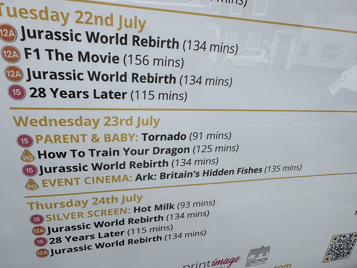JackPerksPhoto's tweet image. Slightly surreal to see my film Britains Hidden Fishes in the same billing as Jurassic World! Tickets tonight pretty much sold out at Marlborough