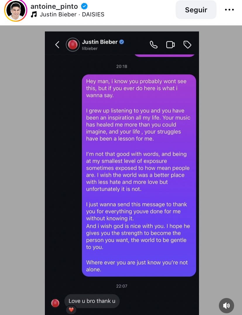 biebrntion's tweet image. no sé si esto sea verdad o no pero ojalá que si porque justin merece leer cosas así ✨✨