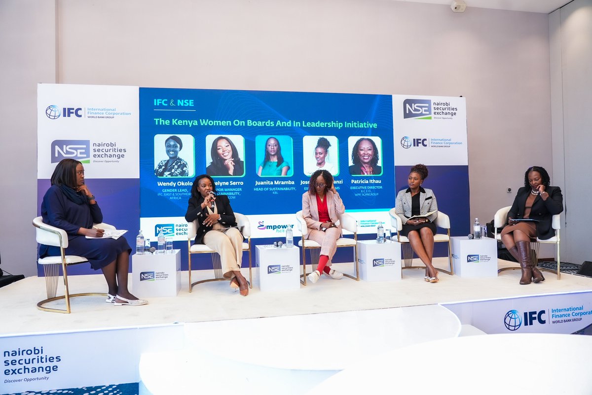 NSE_PLC's tweet image. Earlier today, the Nairobi Securities Exchange (NSE), in partnership with the @IFCAfrica, hosted a high-level CEO Roundtable Breakfast at Radisson Blu Hotel, Nairobi. The event brought together industry leaders to explore the business case for gender parity in listed…