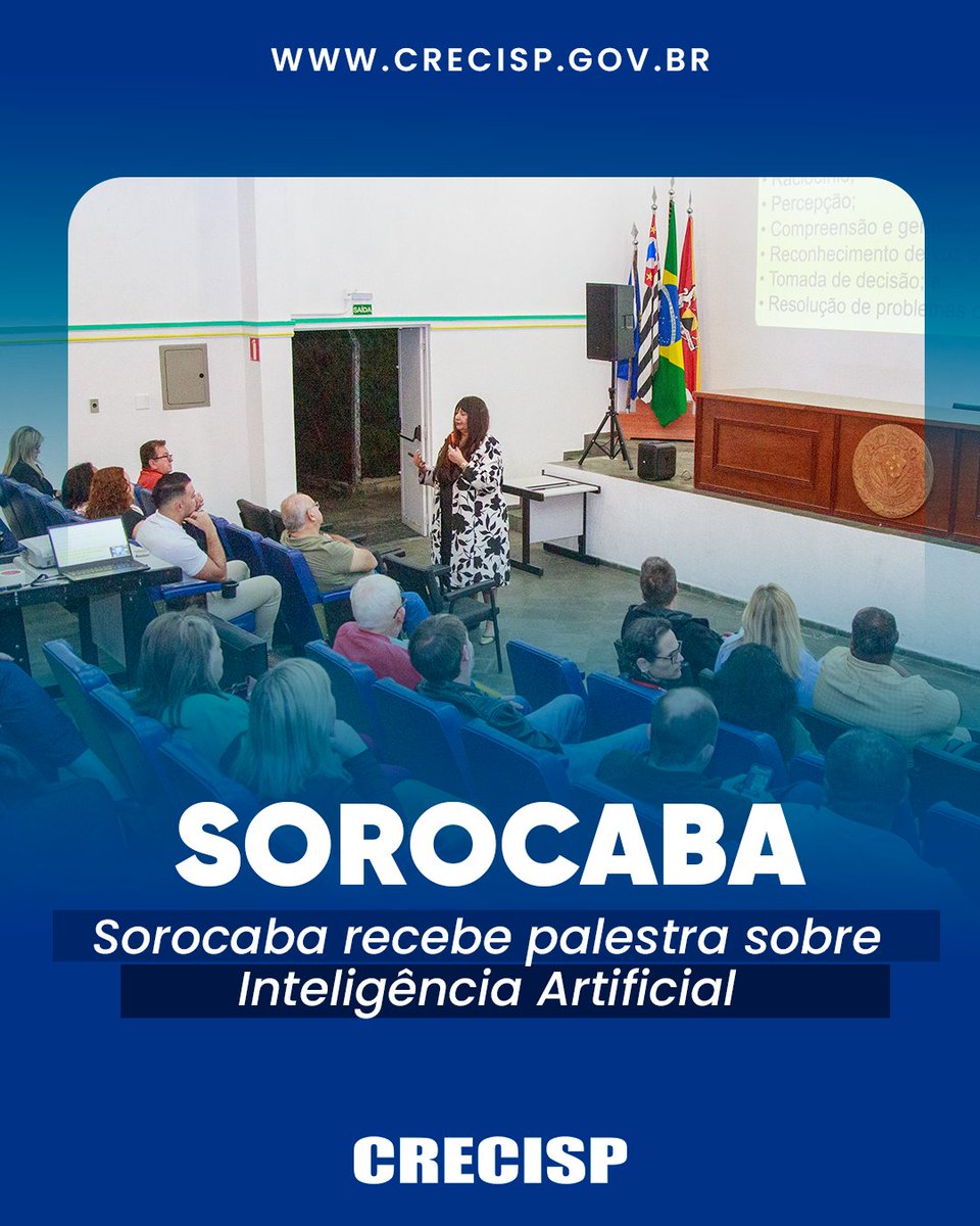 portalCRECISP's tweet image. Inteligência artificial aplicada aos negócios foi o tema abordado pela palestrante Sandra Regina da Luz Inácio, em Sorocaba, no dia 21/07

#CRECISP #InteligênciaArtificial #CorretoresDeImóveis #Sorocaba