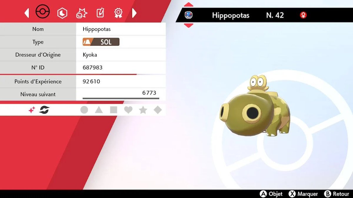 Ellocolucas_'s tweet image. [240✨] Nouveau shiny pour la ligue d&apos;orion, un petit hippo glouton tout mignon trouvé en 4671 rencontres.