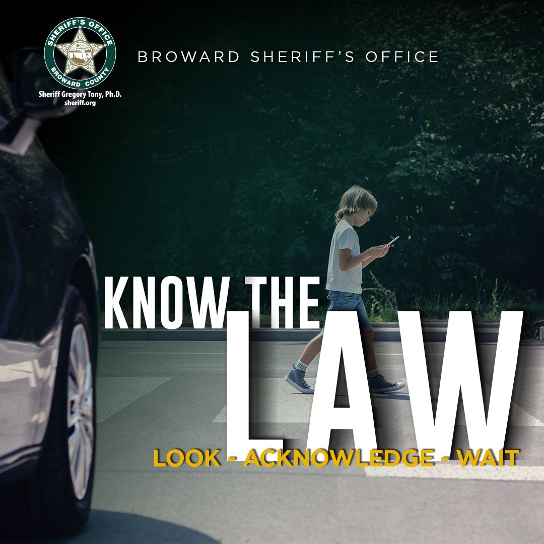 Out for a jog, walk, or ride? Don’t forget the LAW 👉 Look – Acknowledge – Wait. It could save your life.🏃‍♀️ ‍🚴‍♂️👀 #TrafficTipTuesday