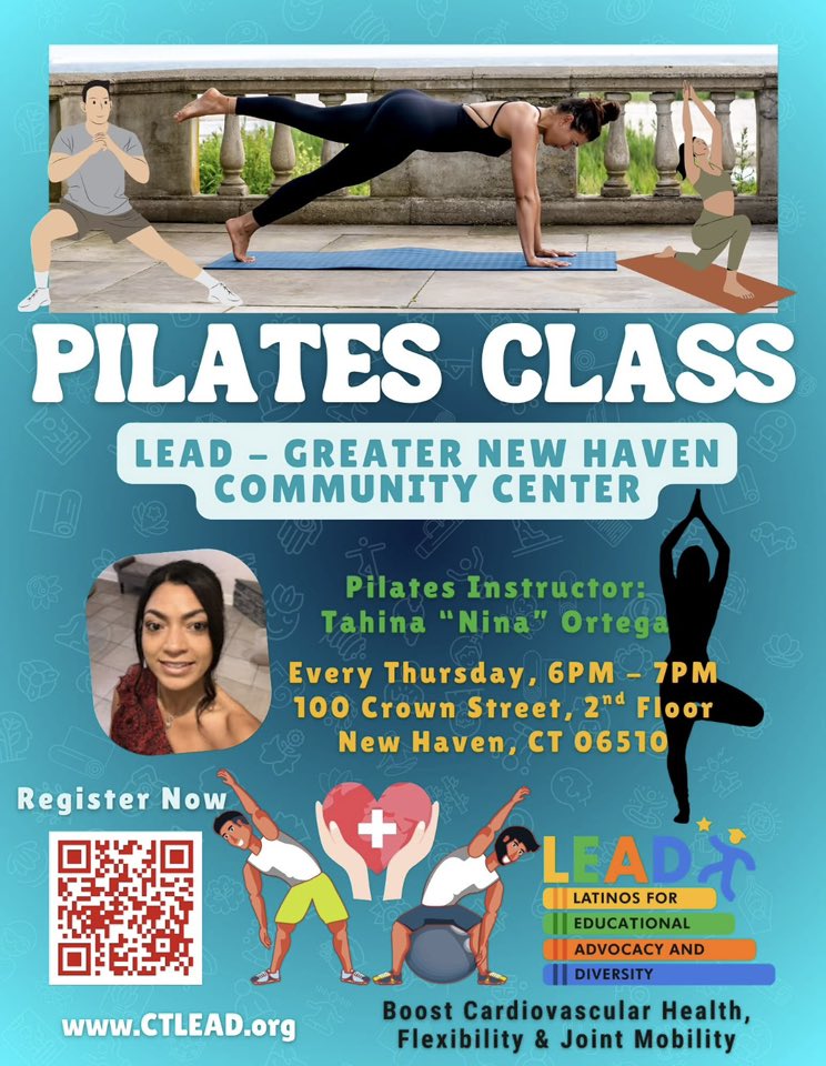 📍 𝐋𝐄𝐀𝐃 𝐍𝐞𝐰 𝐇𝐚𝐯𝐞𝐧 
🌿 Sanación, movimiento y comunidad en acción
🎉 𝙈𝙚𝙟𝙤𝙧 𝙩𝙪 𝙎𝙖𝙡𝙪𝙙
💥 𝙋𝙞𝙡𝙖𝙩𝙚𝙨 + 𝙃𝙄𝙄𝙏
🏡 𝙋𝙧𝙤𝙜𝙧𝙖𝙢𝙖 𝘼𝙁𝙇
📞 +1 203-535-0941
📧 jcrespo@ctlead.org | betsy@ctlead.org
📣 Grupo FB: facebook.com/share/g/16bwGk…
#LEADNewHaven