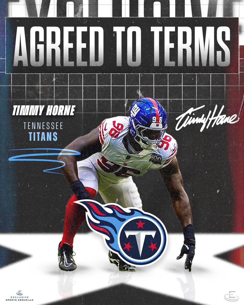Exclusive_SG's tweet image. Congratulations to our guy Timmy Horne on agreeing to terms with the Tennessee Titans! 

• @timothyhorne1 | #BeExclusive