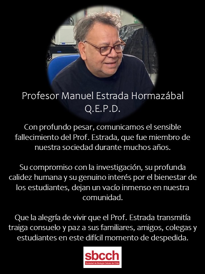 _SBCCh's tweet image. Profesor Manuel Estrada Hormazábal, Q.E.P.D.