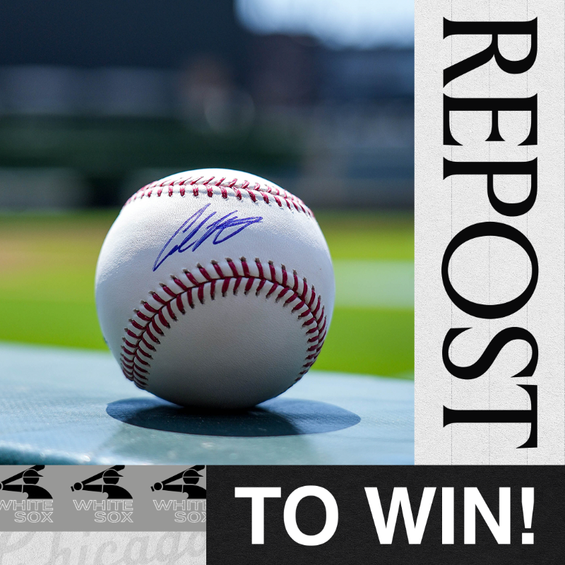 whitesox's tweet photo. REPOST for a chance to win an autographed Colson Montgomery baseball.
