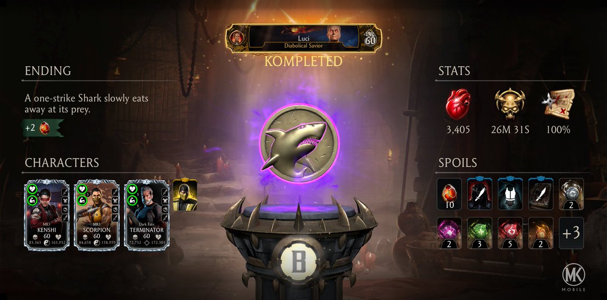 EGilburd's tweet photo. I just completed a Krypt Run in Mortal Kombat mobile! Check out my stats. https://t.co/N70e2uCoKw
