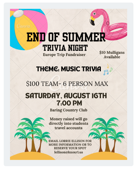 Wear your favorite  Hawaiian shirt! Email Mrs. Ellison to sign up!