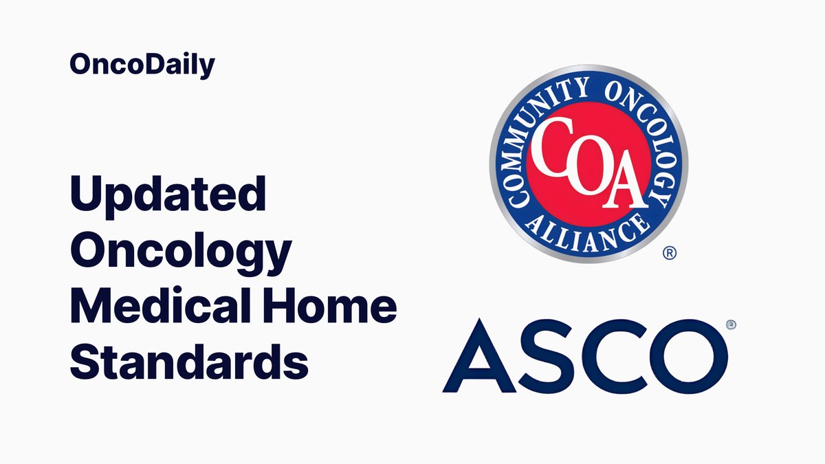 oncodaily's tweet image. American Society of Clinical Oncology (@ASCO) and Community Oncology Alliance Have Released the Updated Oncology Medical Home Standards
oncodaily.com/blog/community…
#OncoDaily #Oncology #Cancer #Health #Medicine #MedTwitter #MedEd #MedOnc #MedNews #ASCO #OncologyMedicalHome…