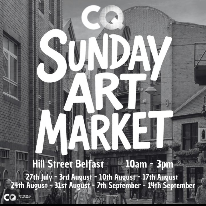 ShorelineStudi3's tweet image. This Sunday July 27th at the @CQBelfast the Sunday Art Market
#Belfast #NorthernIreland