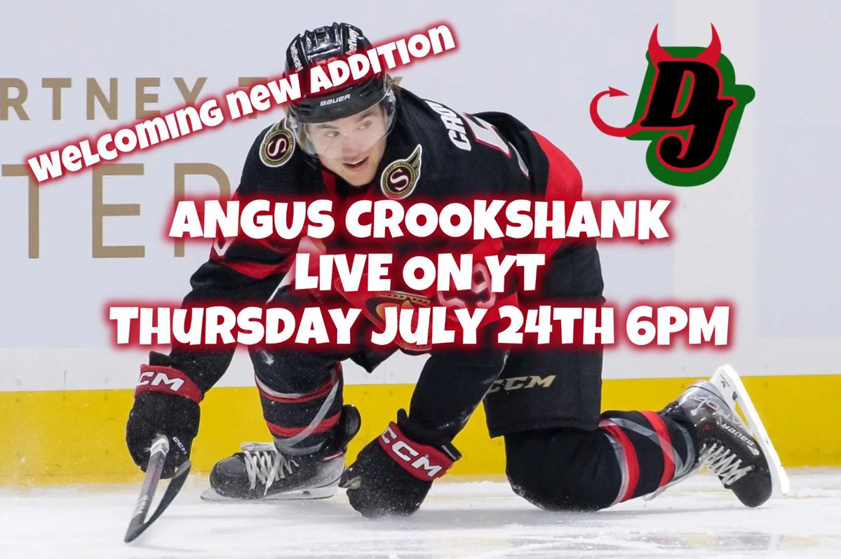 DevilsJointX's tweet image. Tomorrrow, LIVE w/ a new addition to the Devils Organization ANGUS CROOKSHANK! Come join us, ask questions and welcome Angus personally. Directly from the fans is always the best way!
THURS 7/24 6PM
#NJDevils #UticaComets #NHL #AHL
youtube.com/live/L6Fk9O81D…