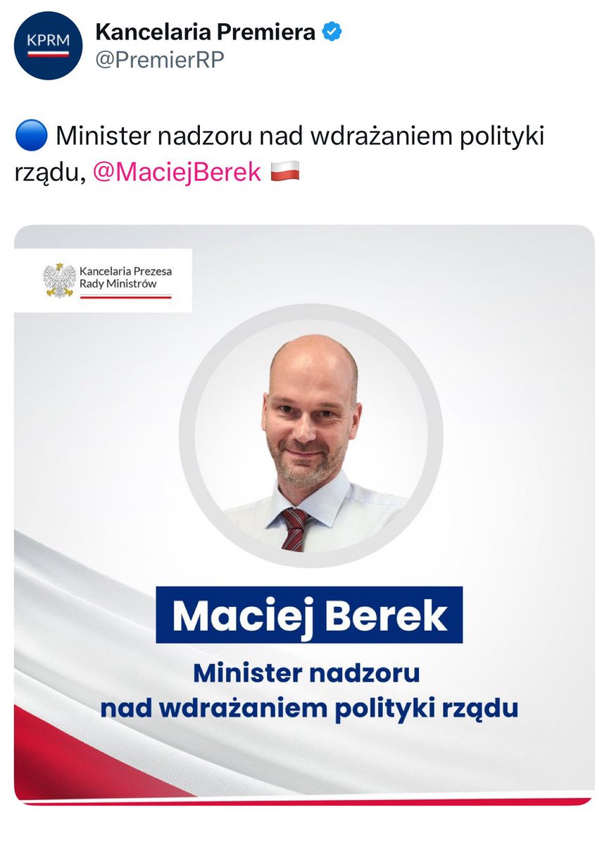 Minister ministerstwa ds ministerstw. 

Minister do spraw patrzenia, czy inni ministrowie robią to, co rząd powiedział, że będzie robił.