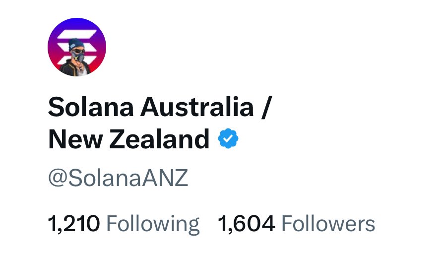 SolanaANZ's tweet image. As promised at the event - Sydney has delivered
1600+ followers
Now we cooking with gas!