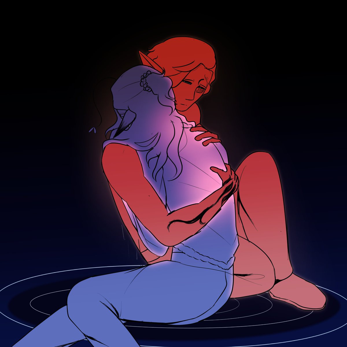 Heart to Heart

#oc 
(Blue character is mine &lt;3)