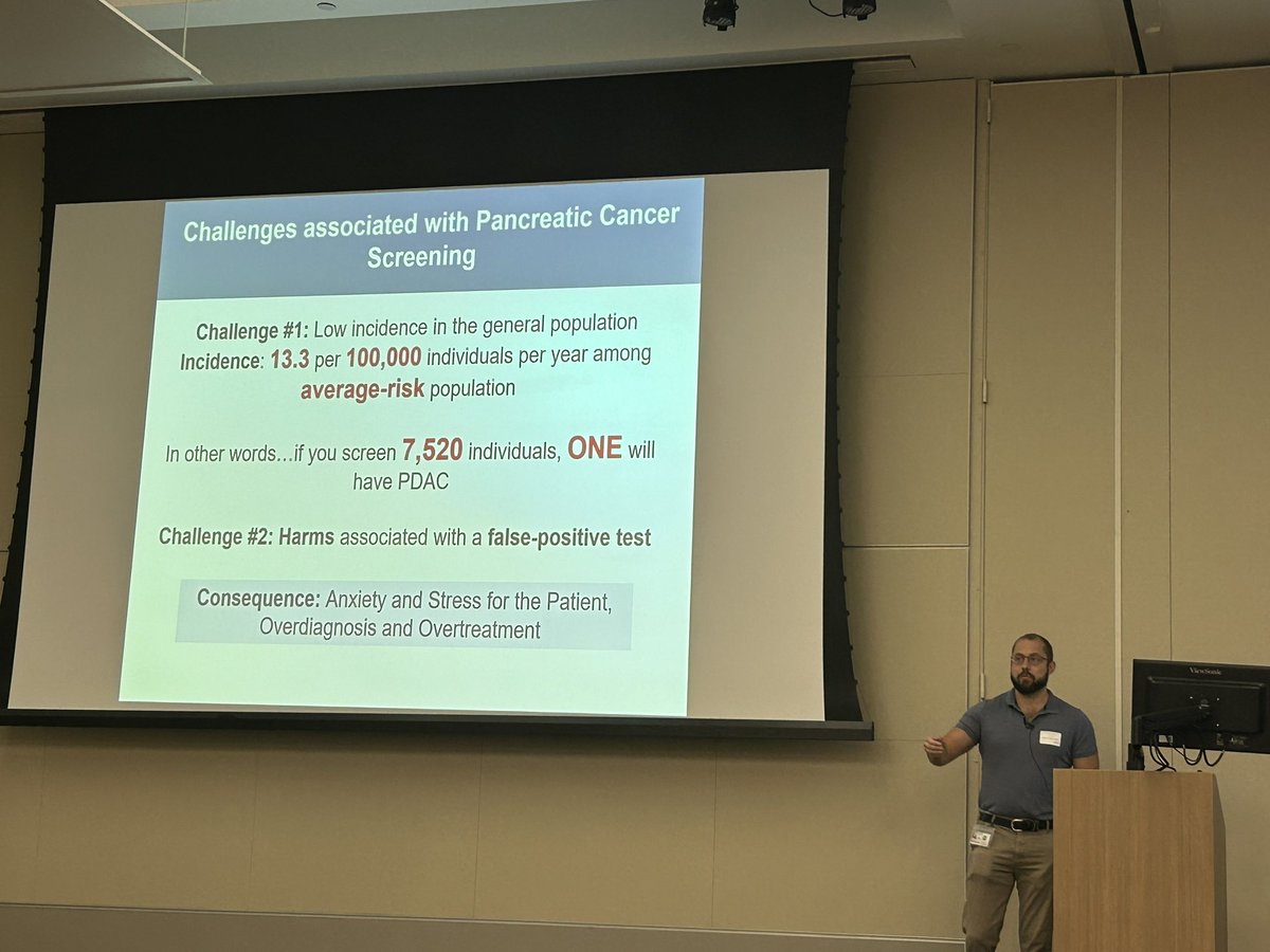 Challenges associated with screening the general (average risk) population for #PancreaticCancer. And why enrichment is absolutely pivotal. Enrichment to higher risk populations raises the positive predictive value (PPV) of any biomarker assay performed. 
Via Johannes Fahrmann